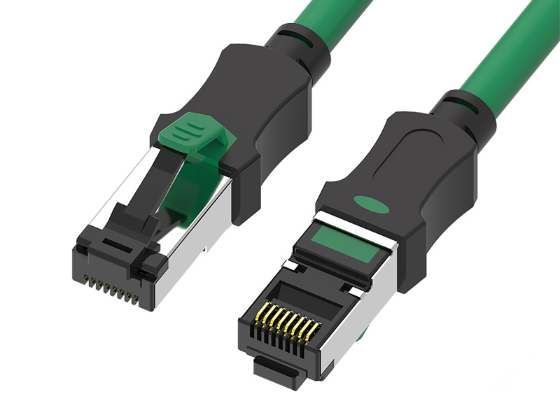 Korumalı S/FTP CAT.6A Çift Renkli Bağlantı Kablosu